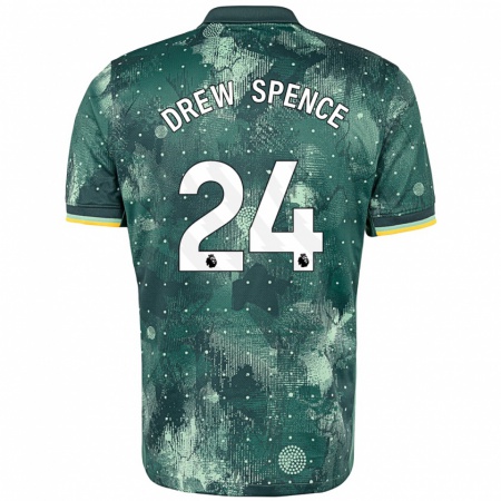 Kandiny Enfant Maillot Drew Spence #24 Vert Menthe Troisieme 2024/25 T-Shirt