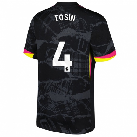 Kandiny Enfant Maillot Tosin Adarabioyo #4 Noir Rose Troisieme 2024/25 T-Shirt