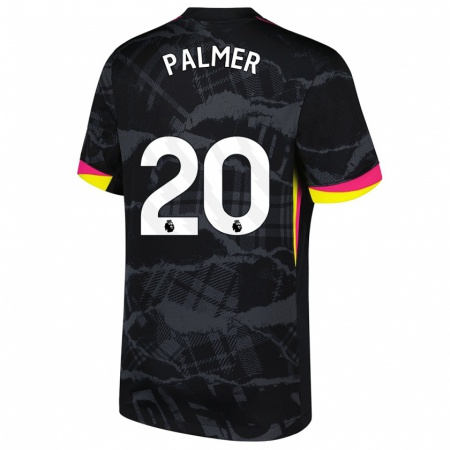 Kandiny Enfant Maillot Cole Palmer #20 Noir Rose Troisieme 2024/25 T-Shirt