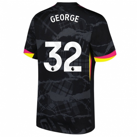 Kandiny Enfant Maillot Tyrique George #32 Noir Rose Troisieme 2024/25 T-Shirt