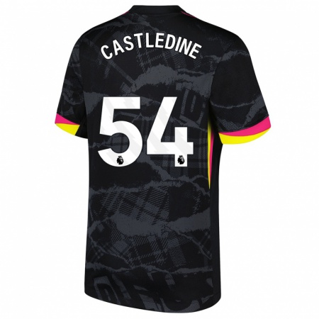 Kandiny Enfant Maillot Leo Castledine #54 Noir Rose Troisieme 2024/25 T-Shirt