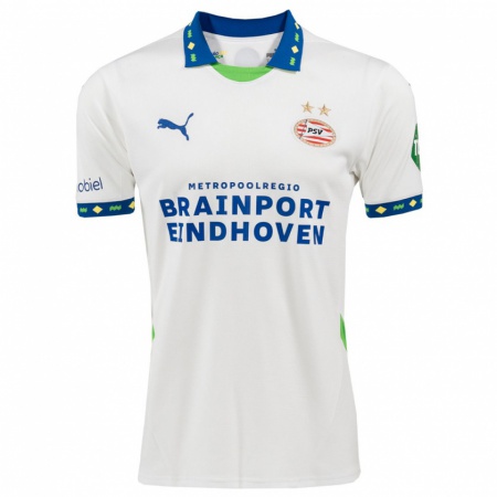 Kandiny Enfant Maillot Niek Schiks #24 Blanc Bleu Foncé Troisieme 2024/25 T-Shirt