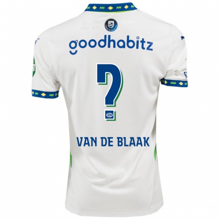 Kandiny Enfant Maillot Emmanuel Van De Blaak #0 Blanc Bleu Foncé Troisieme 2024/25 T-Shirt