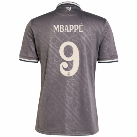 Kandiny Enfant Maillot Kylian Mbappé #9 Anthracite Troisieme 2024/25 T-Shirt