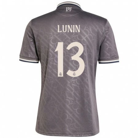 Kandiny Enfant Maillot Andriy Lunin #13 Anthracite Troisieme 2024/25 T-Shirt