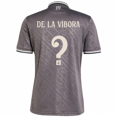 Kandiny Enfant Maillot David De La Víbora #0 Anthracite Troisieme 2024/25 T-Shirt