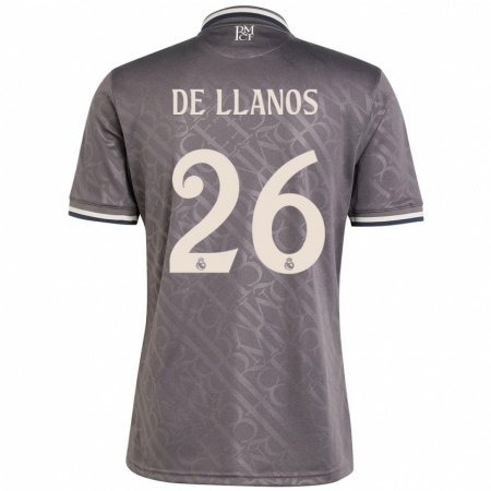 Kandiny Enfant Maillot Hugo De Llanos #26 Anthracite Troisieme 2024/25 T-Shirt