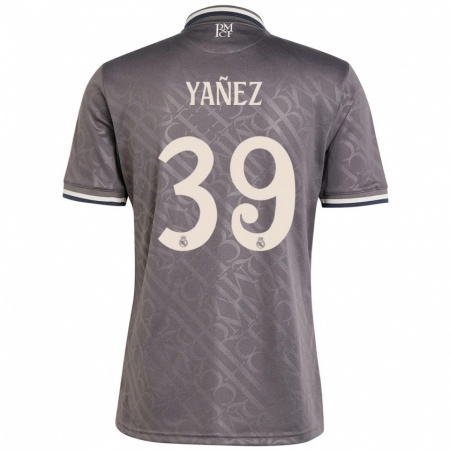 Kandiny Enfant Maillot Daniel Yañez #39 Anthracite Troisieme 2024/25 T-Shirt