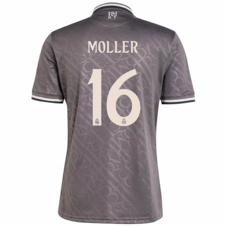 Kandiny Enfant Maillot Caroline Møller #16 Anthracite Troisieme 2024/25 T-Shirt