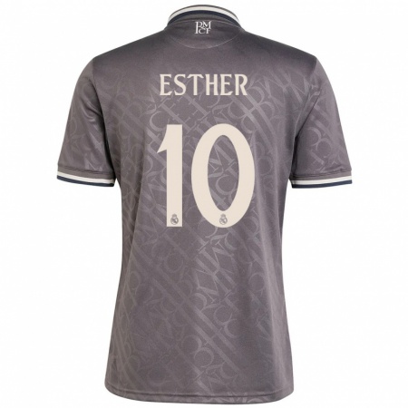 Kandiny Enfant Maillot Esther Gonzalez #10 Anthracite Troisieme 2024/25 T-Shirt