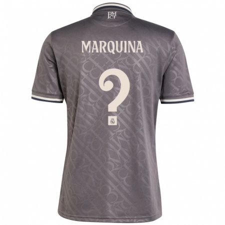 Kandiny Enfant Maillot Guillermo Marquina #0 Anthracite Troisieme 2024/25 T-Shirt