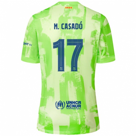 Kandiny Enfant Maillot Marc Casadó #17 Citron Vert Troisieme 2024/25 T-Shirt