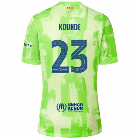 Kandiny Enfant Maillot Jules Koundé #23 Citron Vert Troisieme 2024/25 T-Shirt