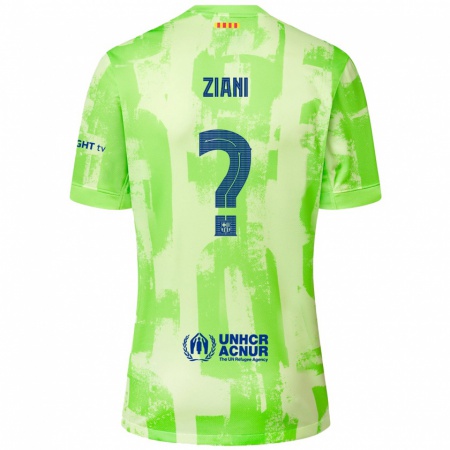 Kandiny Enfant Maillot Ismael Ziani #0 Citron Vert Troisieme 2024/25 T-Shirt