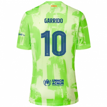 Kandiny Enfant Maillot Aleix Garrido #10 Citron Vert Troisieme 2024/25 T-Shirt