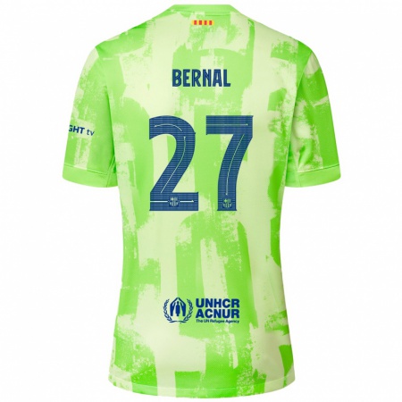 Kandiny Enfant Maillot Marc Bernal #27 Citron Vert Troisieme 2024/25 T-Shirt