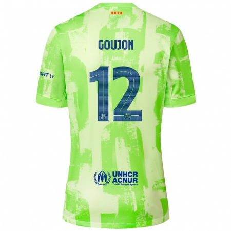 Kandiny Enfant Maillot Iker Goujón #12 Citron Vert Troisieme 2024/25 T-Shirt