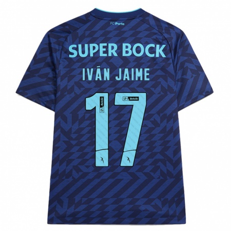 Kandiny Enfant Maillot Iván Jaime #17 Bleu Marine Troisieme 2024/25 T-Shirt