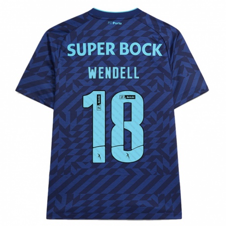 Kandiny Enfant Maillot Wendell #18 Bleu Marine Troisieme 2024/25 T-Shirt