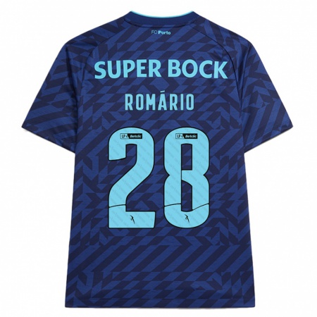 Kandiny Enfant Maillot Romário Baró #28 Bleu Marine Troisieme 2024/25 T-Shirt