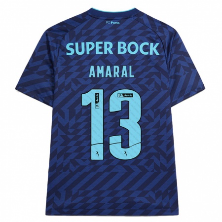 Kandiny Enfant Maillot Fábio Amaral #13 Bleu Marine Troisieme 2024/25 T-Shirt