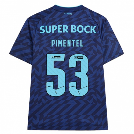 Kandiny Enfant Maillot Eric Pimentel #53 Bleu Marine Troisieme 2024/25 T-Shirt