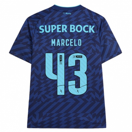 Kandiny Enfant Maillot Joao Marcelo #43 Bleu Marine Troisieme 2024/25 T-Shirt