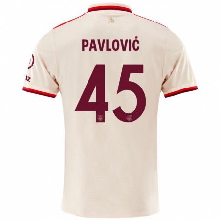 Kandiny Enfant Maillot Aleksandar Pavlovic #45 Lin Troisieme 2024/25 T-Shirt