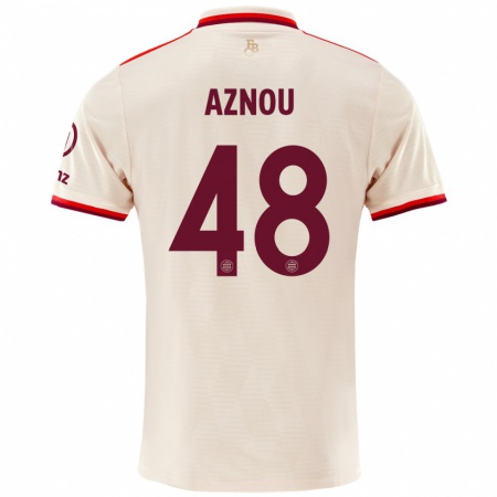 Kandiny Enfant Maillot Adam Aznou #48 Lin Troisieme 2024/25 T-Shirt