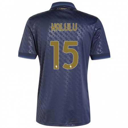 Kandiny Enfant Maillot Pierre Kalulu #15 Bleu Marine Troisieme 2024/25 T-Shirt