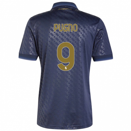 Kandiny Enfant Maillot Diego Pugno #9 Bleu Marine Troisieme 2024/25 T-Shirt