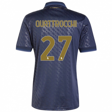 Kandiny Enfant Maillot Juan Ignacio Quattrocchi #27 Bleu Marine Troisieme 2024/25 T-Shirt