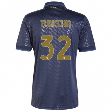 Kandiny Enfant Maillot Riccardo Turicchia #32 Bleu Marine Troisieme 2024/25 T-Shirt