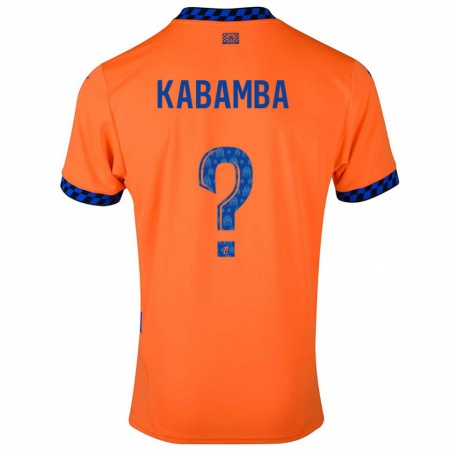 Kandiny Enfant Maillot Alexis Kabamba #0 Orange Bleu Foncé Troisieme 2024/25 T-Shirt