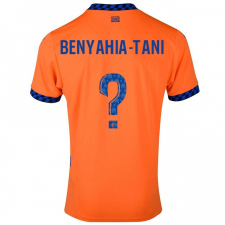 Kandiny Enfant Maillot Aylan Benyahia-Tani #0 Orange Bleu Foncé Troisieme 2024/25 T-Shirt