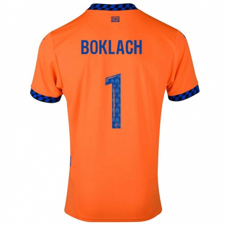 Kandiny Enfant Maillot Kateryna Boklach #1 Orange Bleu Foncé Troisieme 2024/25 T-Shirt