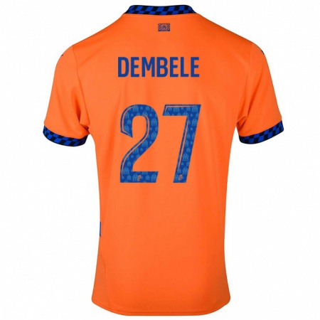 Kandiny Enfant Maillot Coumba Dembélé #27 Orange Bleu Foncé Troisieme 2024/25 T-Shirt