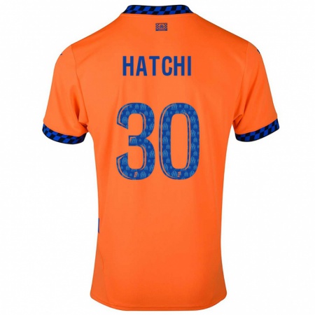 Kandiny Enfant Maillot Anaïs Hatchi #30 Orange Bleu Foncé Troisieme 2024/25 T-Shirt