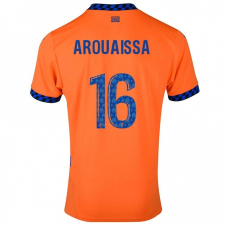 Kandiny Enfant Maillot Ines Arouaissa #16 Orange Bleu Foncé Troisieme 2024/25 T-Shirt