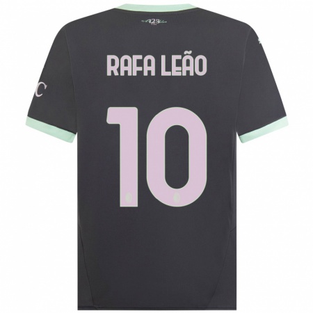 Kandiny Enfant Maillot Rafael Leão #10 Gris Troisieme 2024/25 T-Shirt