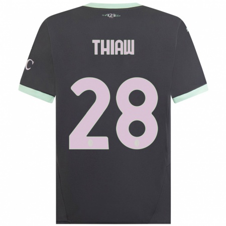 Kandiny Enfant Maillot Malick Thiaw #28 Gris Troisieme 2024/25 T-Shirt