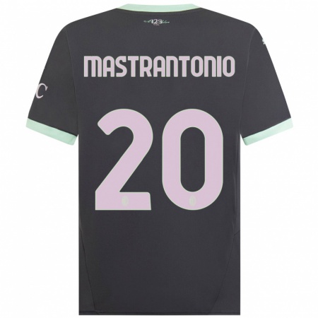 Kandiny Enfant Maillot Davide Mastrantonio #20 Gris Troisieme 2024/25 T-Shirt