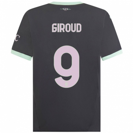 Kandiny Enfant Maillot Olivier Giroud #9 Gris Troisieme 2024/25 T-Shirt