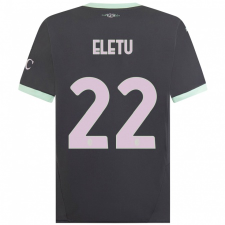 Kandiny Enfant Maillot Victor Eletu #22 Gris Troisieme 2024/25 T-Shirt