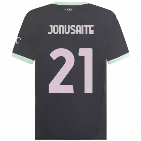 Kandiny Enfant Maillot Rimante Jonusaite #21 Gris Troisieme 2024/25 T-Shirt