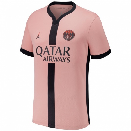 Kandiny Enfant Maillot Salah-Dine El Mezouari #0 Rouille Rose Troisieme 2024/25 T-Shirt