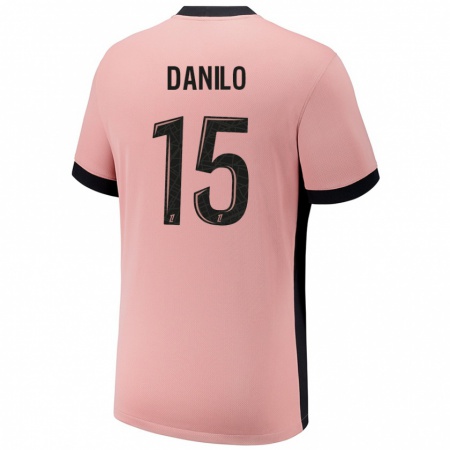 Kandiny Enfant Maillot Danilo Pereira #15 Rouille Rose Troisieme 2024/25 T-Shirt