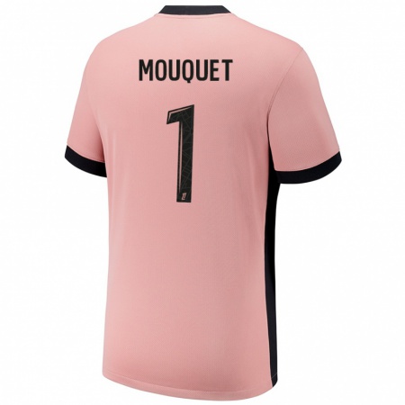 Kandiny Enfant Maillot Louis Mouquet #1 Rouille Rose Troisieme 2024/25 T-Shirt