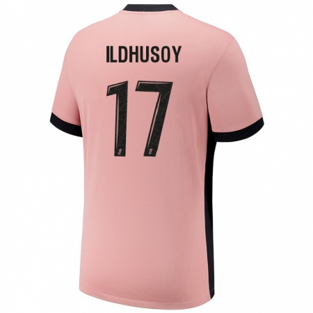 Kandiny Enfant Maillot Celin Bizet Ildhusoy #17 Rouille Rose Troisieme 2024/25 T-Shirt