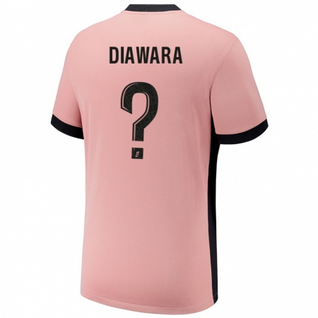 Kandiny Enfant Maillot Lahna Diawara #0 Rouille Rose Troisieme 2024/25 T-Shirt